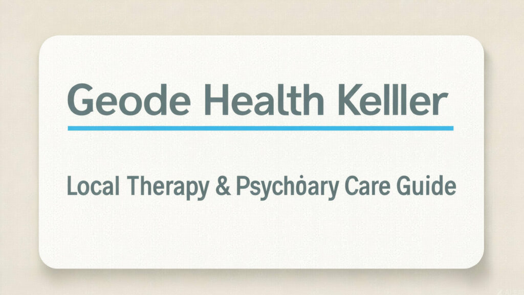 Geode Health Keller: Local Therapy & Psychiatry Care Guide