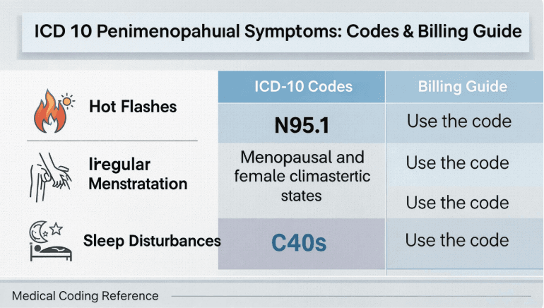 ICD 10 Perimenopausal Symptoms: Codes & Billing Guide